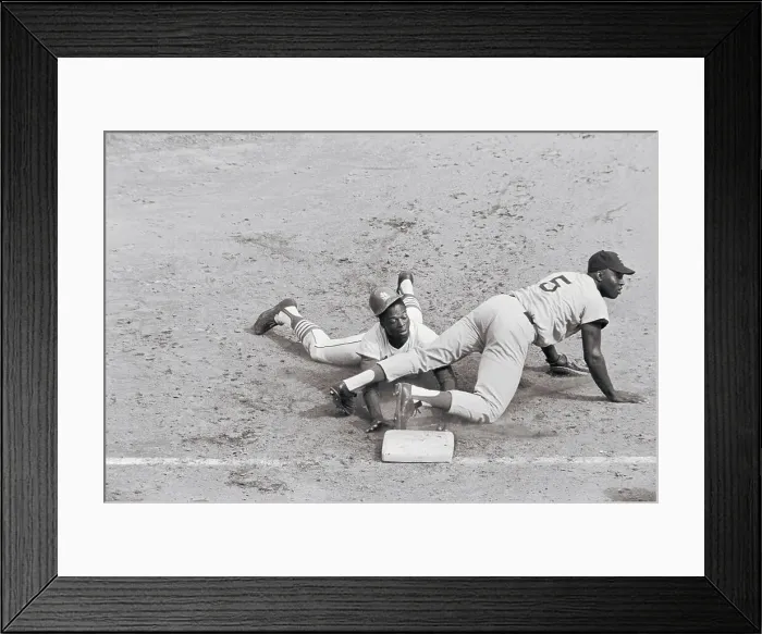 Framed Print : Lou Brock Sliding into First Base Framed Print : Lou Brock Sliding into First Base