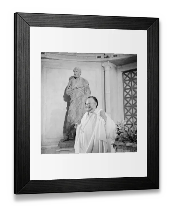 Framed Print : Orson Welles Wearing a Toga Framed Print : Orson Welles Wearing a Toga