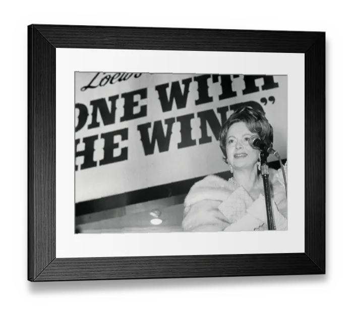 Framed Print : Olivia de Havilland Giving a Speech Framed Print : Olivia de Havilland Giving a Speech