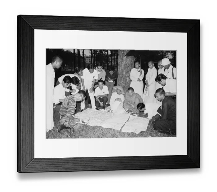 Framed Print : Thich Tri Quang Reading Protest Letters Framed Print : Thich Tri Quang Reading Protest Letters