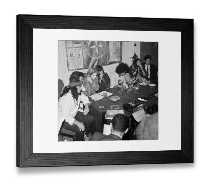 Framed Print : Grateful Dead at Press Conference Framed Print : Grateful Dead at Press Conference