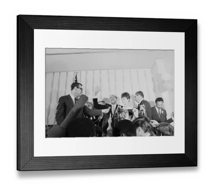Framed Print : Carl Stokes Waving Framed Print : Carl Stokes Waving