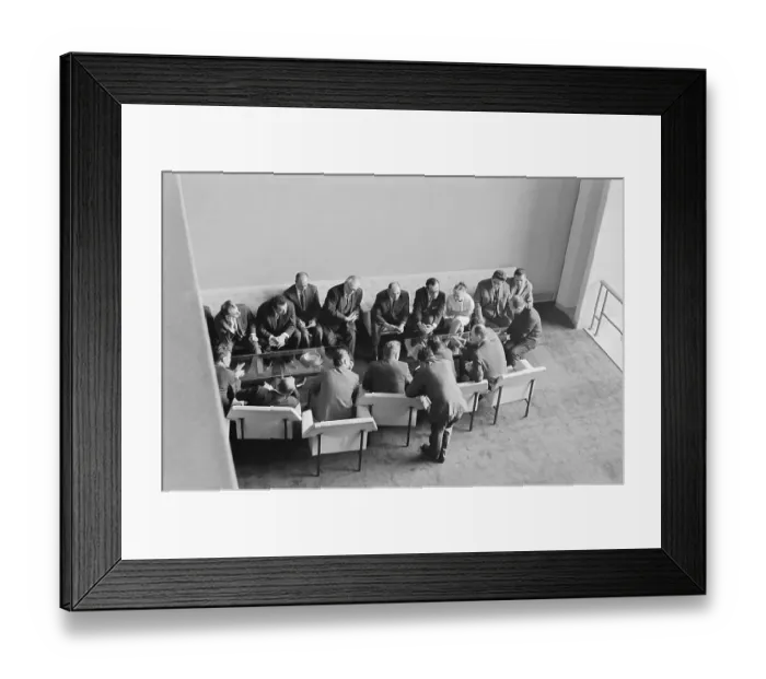 Framed Print : Communist UN Delegates in a Meeting