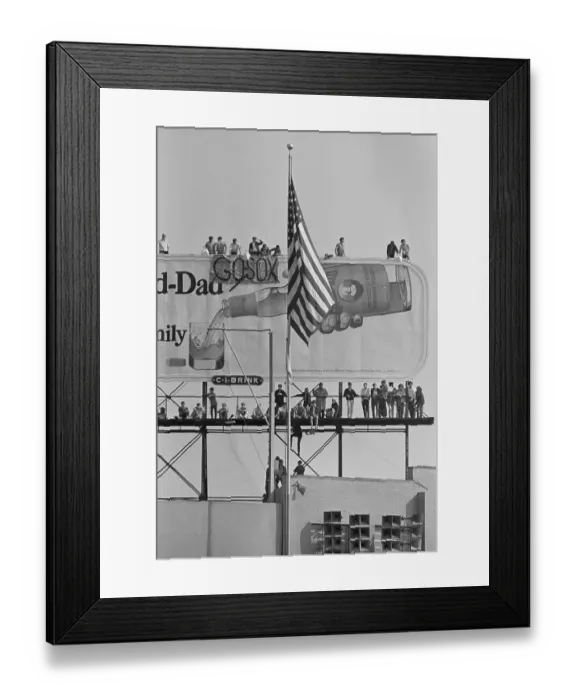 Framed Print : Fans Waiting For Game to Start Framed Print : Fans Waiting For Game to Start