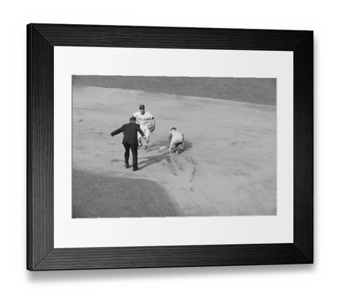 Framed Print : Lou Brock Stealing Second Base Framed Print : Lou Brock Stealing Second Base