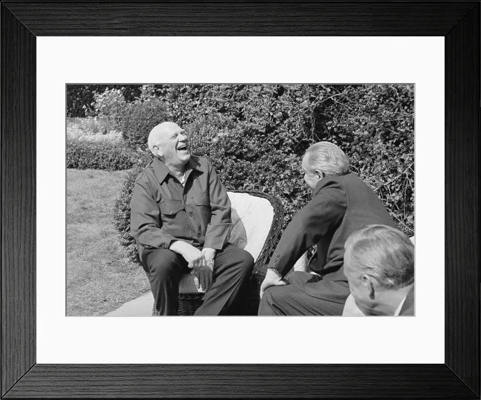 Framed Print : President Johnson Speaking with Eric Hoffer