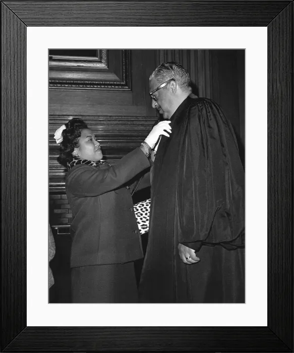 Framed Print : Thurgood Marshall Before His Swearing in at the Supreme Court Framed Print : Thurgood Marshall Before His Swearing in at the Supreme Court