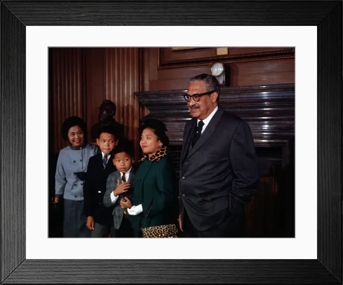 Framed Print : Portrait of Thurgood Marshall with His Family Framed Print : Portrait of Thurgood Marshall with His Family