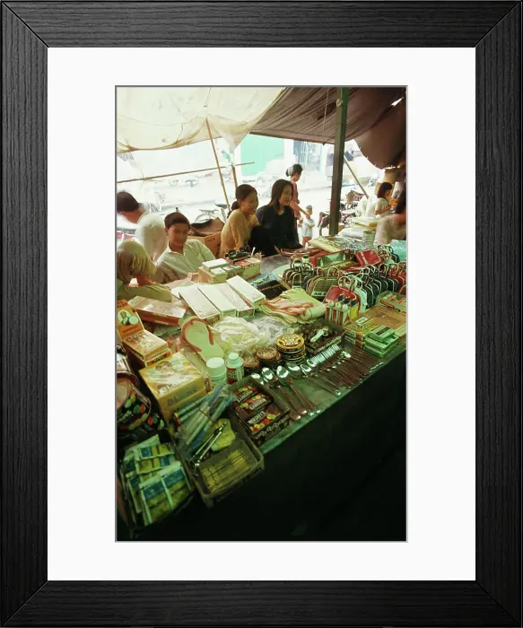 Framed Print : Market Stalls, Saison Framed Print : Market Stalls, Saison