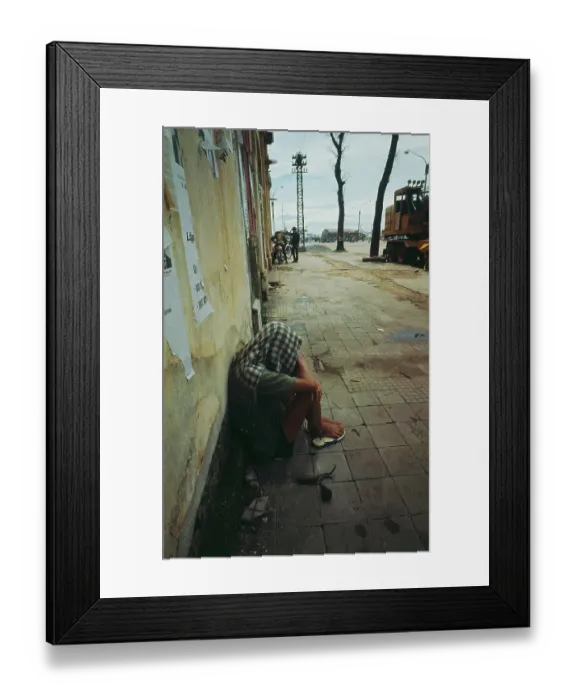 Framed Print : Homeless Man, Saigon Framed Print : Homeless Man, Saigon