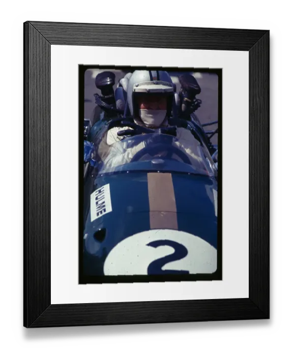 Framed Print : Close up Portrait of Denis Hulme Driving Car Framed Print : Close up Portrait of Denis Hulme Driving Car