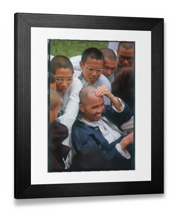 Framed Print : Thich Tri Quang Laughing Framed Print : Thich Tri Quang Laughing