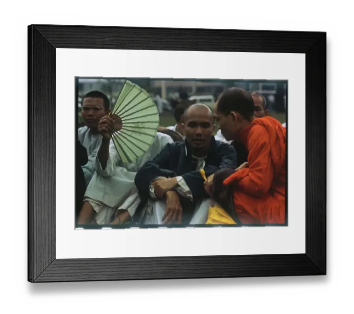 Framed Print : Buddhist Monk Talking to Thich Tri Quang Framed Print : Buddhist Monk Talking to Thich Tri Quang