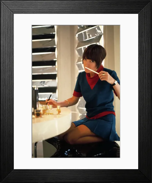Framed Print : Mary Quant Working with Perfumes Framed Print : Mary Quant Working with Perfumes
