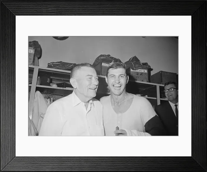 Framed Print : Tom Yawkey Posing with Carl Yastrzemski Framed Print : Tom Yawkey Posing with Carl Yastrzemski