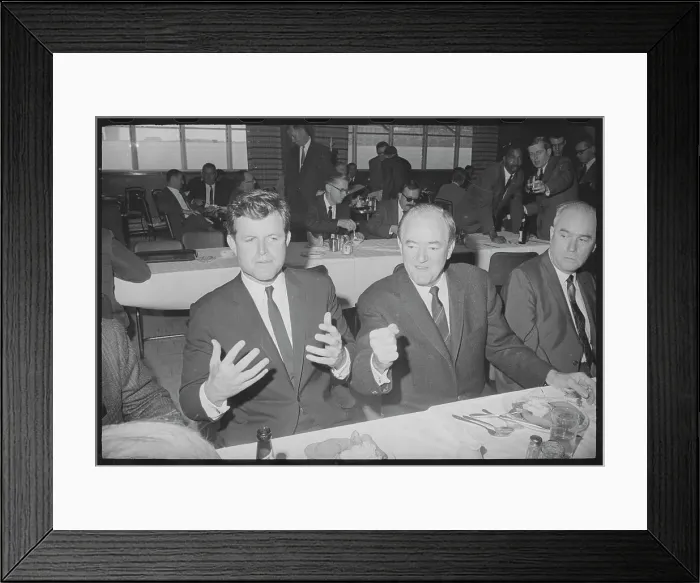 Framed Print : Edward Kennedy with Hubert Humphrey Framed Print : Edward Kennedy with Hubert Humphrey