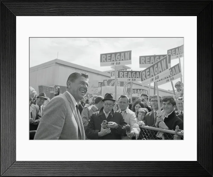 Framed Print : Supporters Greeting Ronald Reagan Framed Print : Supporters Greeting Ronald Reagan