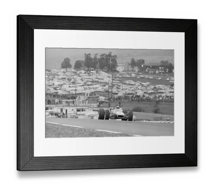 Framed Print : Jack Brabham Driving Racecar in Practice Round Framed Print : Jack Brabham Driving Racecar in Practice Round