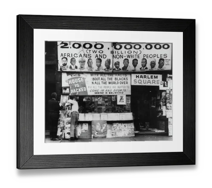 Framed Print : National Memorial African Book Store, 1967 Framed Print : National Memorial African Book Store, 1967