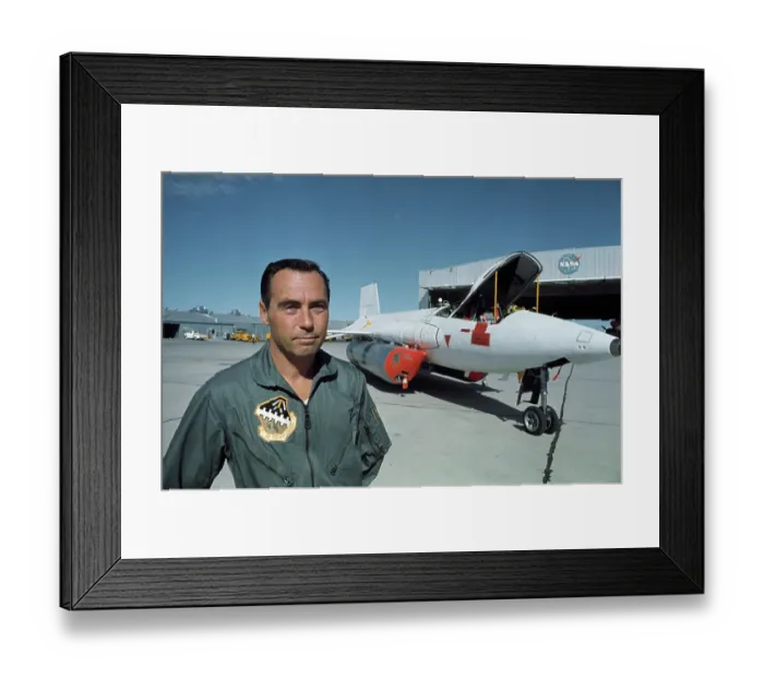 Framed Print : William Pete Knight With X-15 Aircraft Framed Print : William Pete Knight With X-15 Aircraft