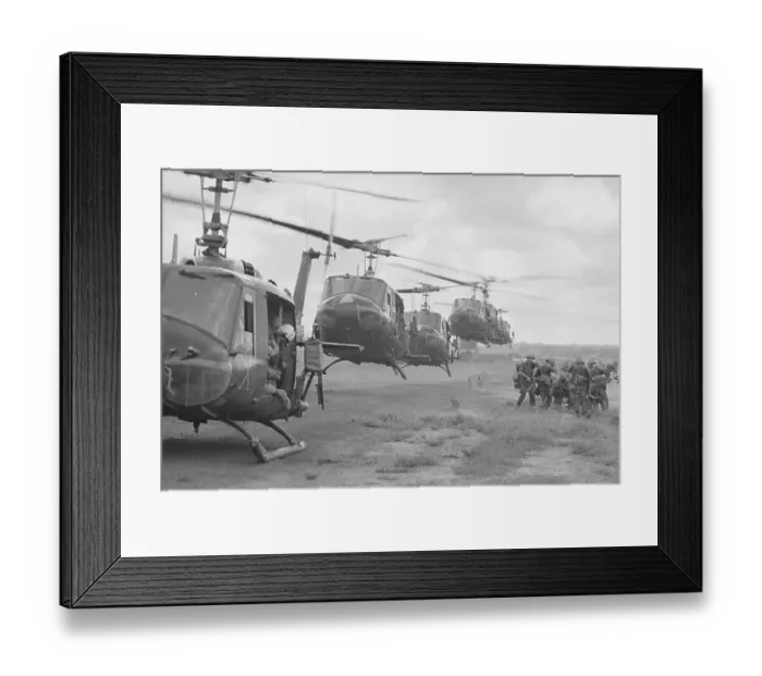 Framed Print : US Helicopters Taking off Framed Print : US Helicopters Taking off
