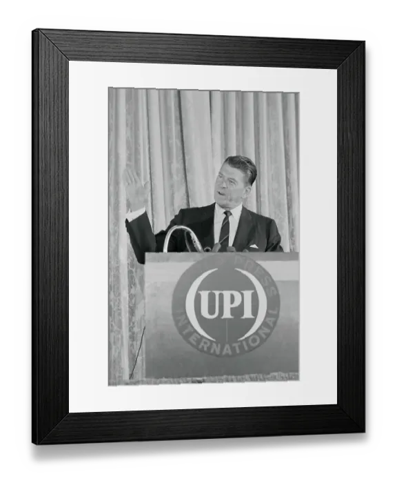 Framed Print : Ronald Reagan Delivering a Speech Framed Print : Ronald Reagan Delivering a Speech