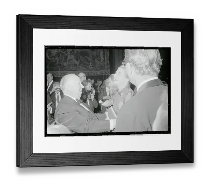 Framed Print : Ingrid Bergman and Alfred Hitchcook Framed Print : Ingrid Bergman and Alfred Hitchcook