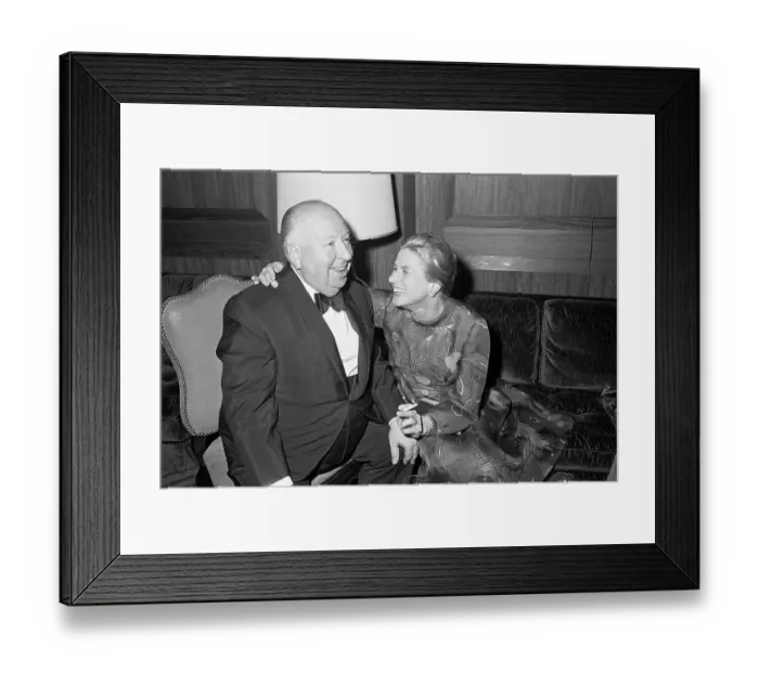 Framed Print : Ingrid Bergman and Alfred Hitchcook Framed Print : Ingrid Bergman and Alfred Hitchcook