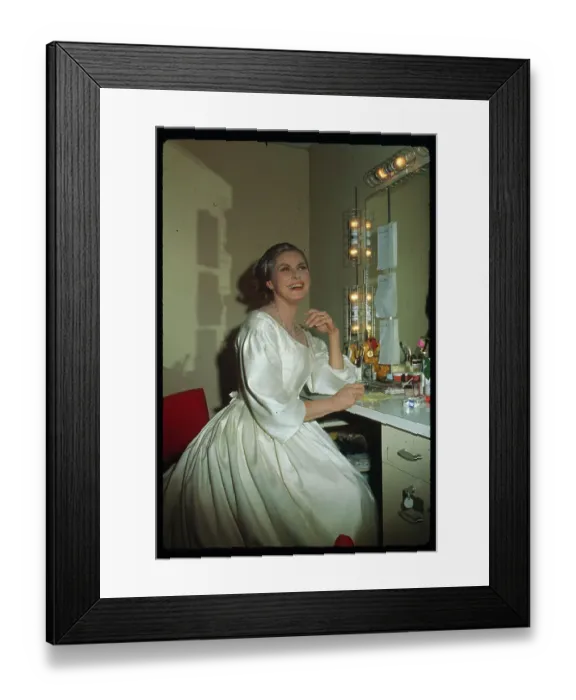 Framed Print : Portrait of Ingrid Bergman in Dressing Room