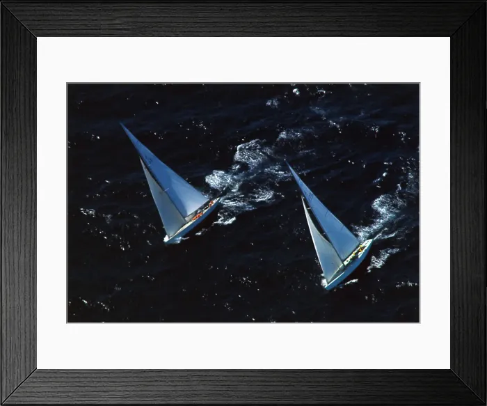 Framed Print : Aerial view of America's Cup Race