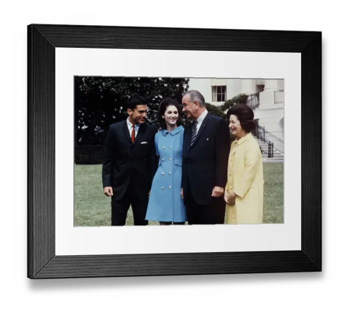 Framed Print : Lynda Bird Johnson With Parents And Fiance Framed Print : Lynda Bird Johnson With Parents And Fiance