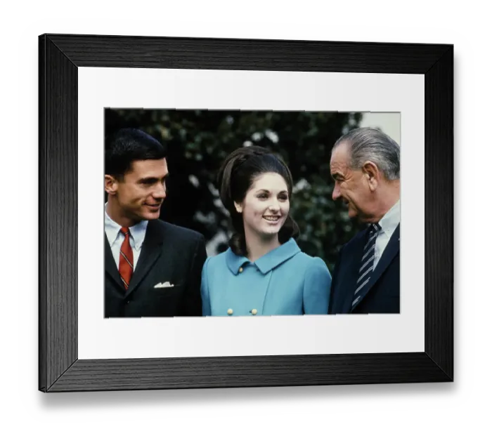 Framed Print : Charles Robb, Lynda Bird Johnson, President Johnson Framed Print : Charles Robb, Lynda Bird Johnson, President Johnson