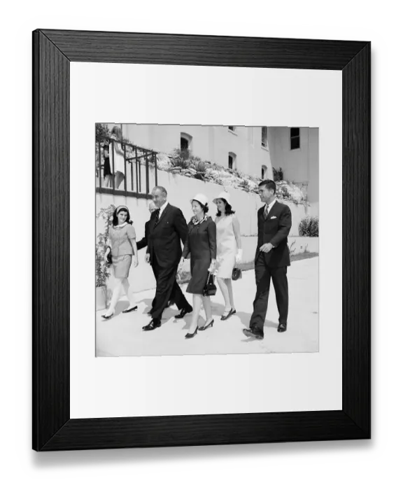Framed Print : First Family And Friends Leaving Church Framed Print : First Family And Friends Leaving Church