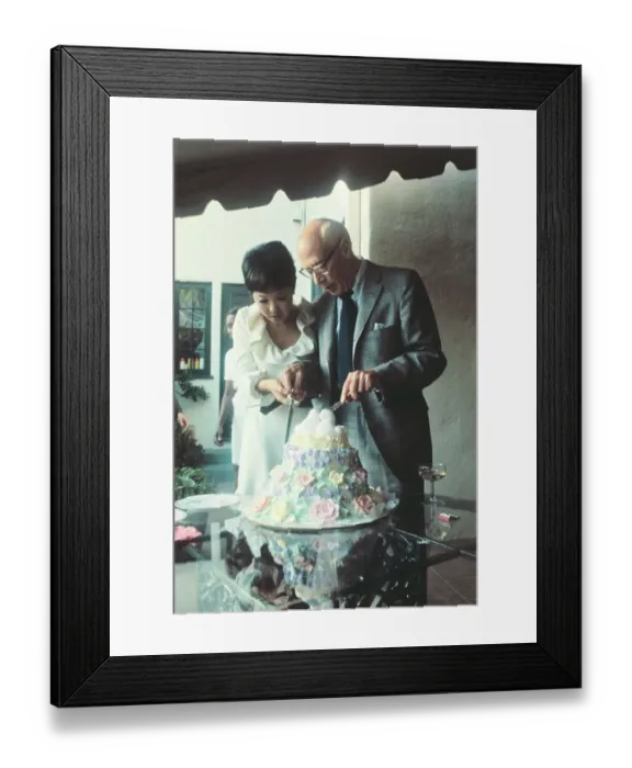 Framed Print : Author Henry Miller and Hoki Tokuda Cutting Wedding Cake Framed Print : Author Henry Miller and Hoki Tokuda Cutting Wedding Cake