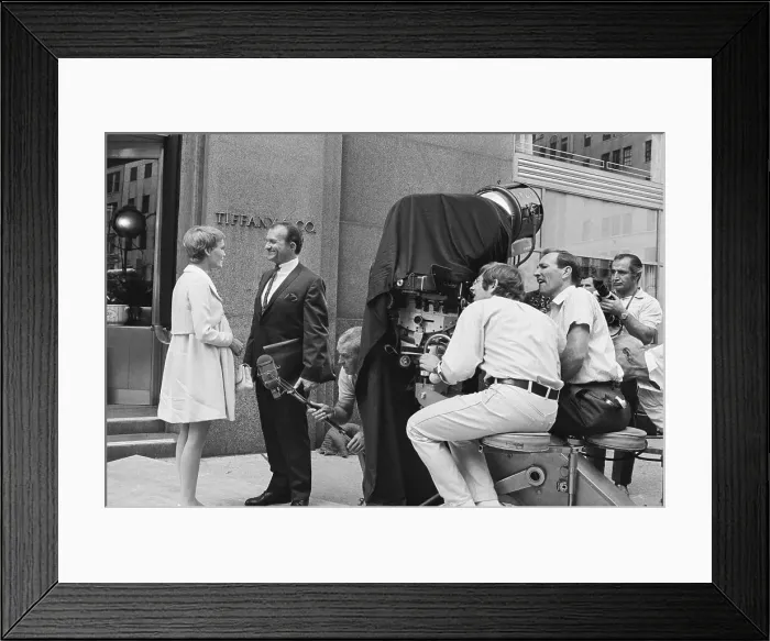 Framed Print : Mia Farrow In Front Of Tiffany'S & Co Framed Print : Mia Farrow In Front Of Tiffany'S & Co
