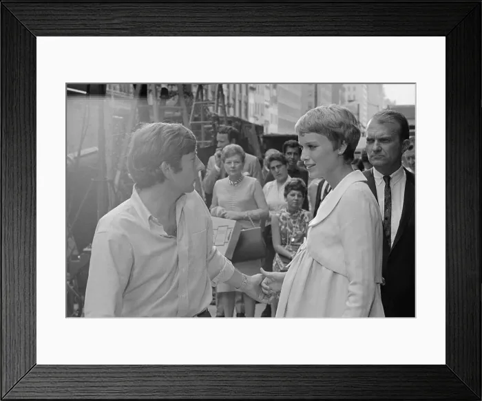 Framed Print : Roman Polanski Holding Hand of Mia Farrow Framed Print : Roman Polanski Holding Hand of Mia Farrow