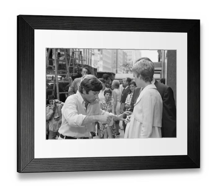 Framed Print : Roman Polanski Adjusting Mia Farrow's Special Look Framed Print : Roman Polanski Adjusting Mia Farrow's Special Look