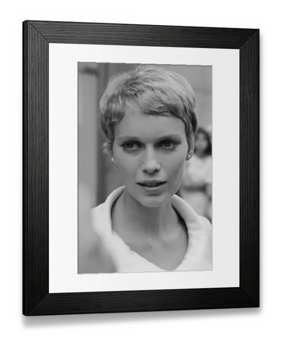 Framed Print : Mia Farrow Posing for Camera