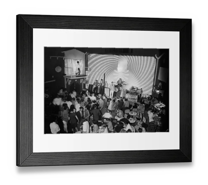 Framed Print : Rock Band and Dancers At Psychedelic Dallas Nightclub Framed Print : Rock Band and Dancers At Psychedelic Dallas Nightclub