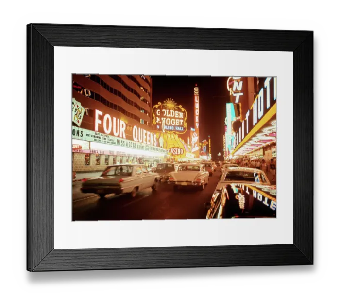 Framed Print : Taxi Filled Street During Las Vegas Nightlife Framed Print : Taxi Filled Street During Las Vegas Nightlife