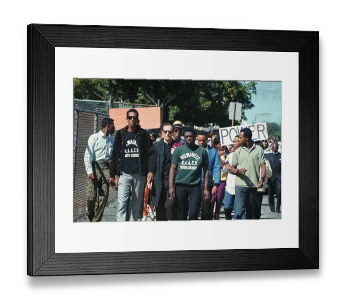 Framed Print : People Marching in a Demonstration Framed Print : People Marching in a Demonstration