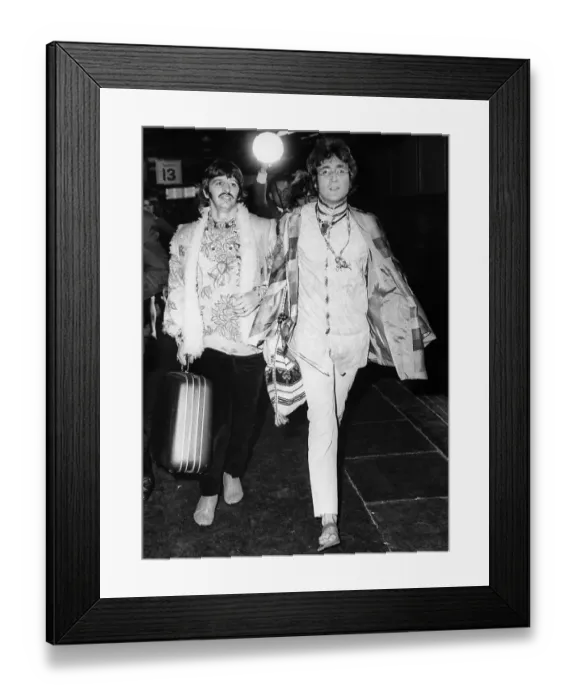 Framed Print : Beatles John Lennon And Ringo Starr Framed Print : Beatles John Lennon And Ringo Starr