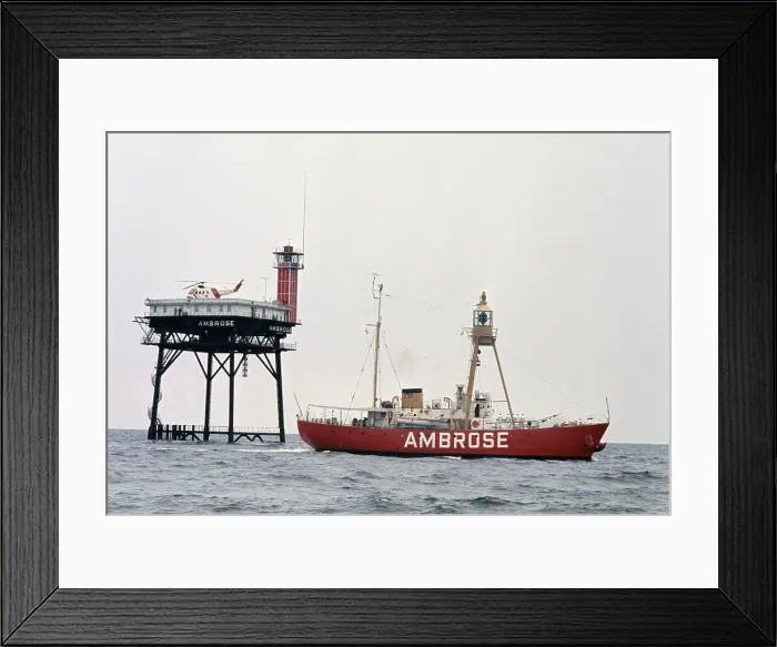 Framed Print : Lightship Ambrose Framed Print : Lightship Ambrose