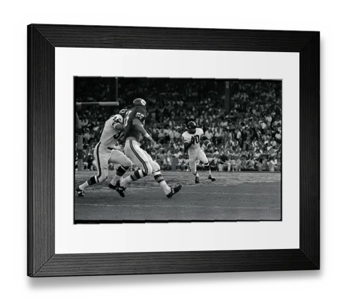 Framed Print : Gale Sayers Runs With Football in Game Framed Print : Gale Sayers Runs With Football in Game