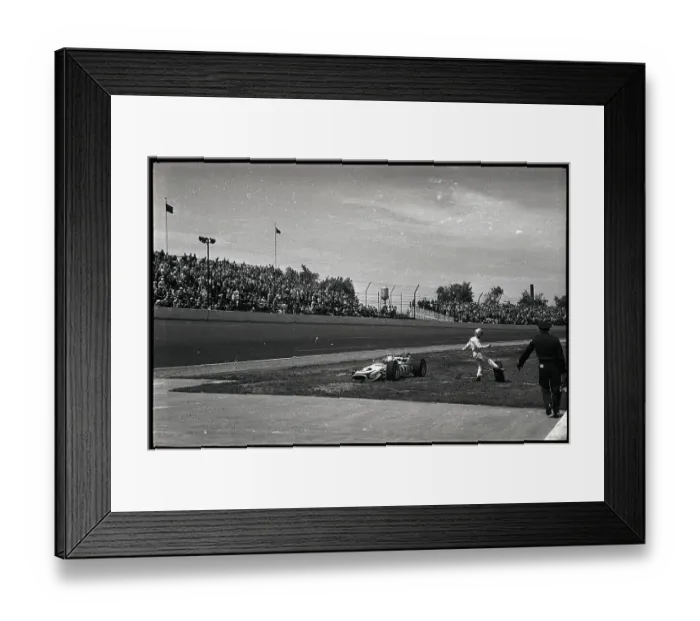 Framed Print : Mario Andretti out of Race Framed Print : Mario Andretti out of Race