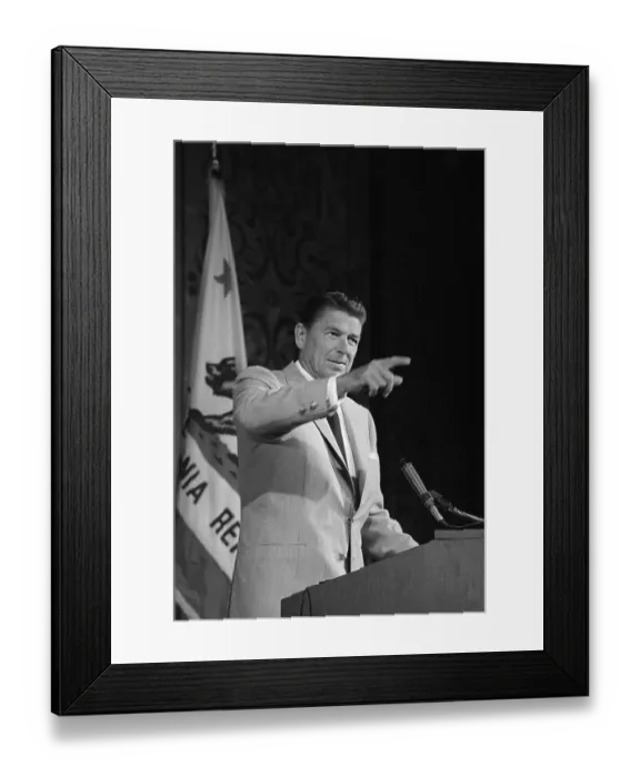 Framed Print : Ronald Reagan Speaking at News Conference Framed Print : Ronald Reagan Speaking at News Conference