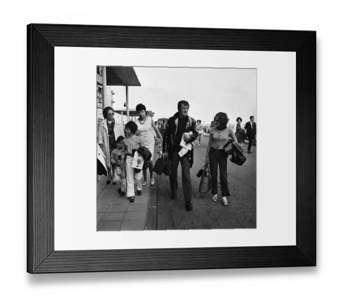 Framed Print : Jean-Paul Belmondo with Children at Airport