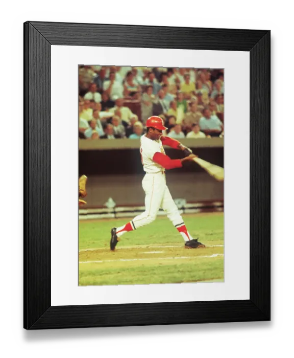 Framed Print : Curt Flood in Baseball Batting Action Framed Print : Curt Flood in Baseball Batting Action