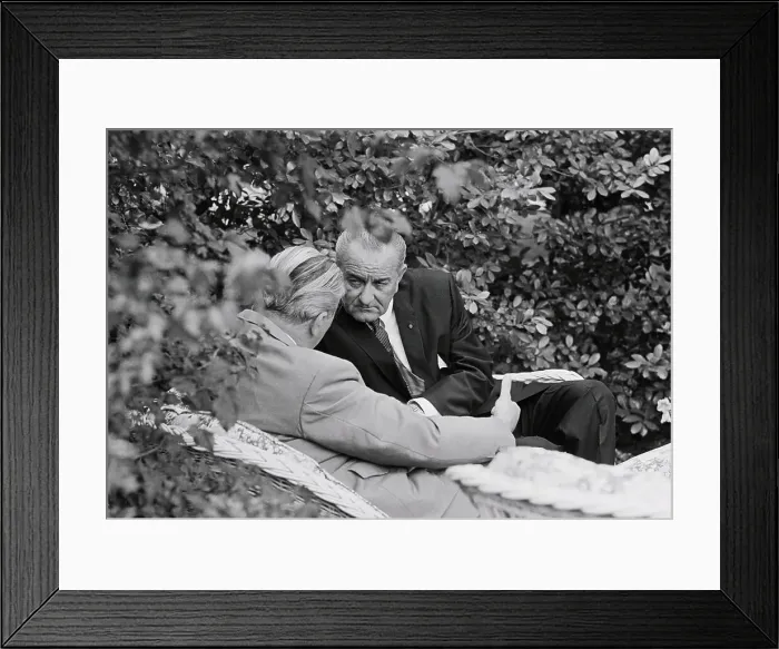 Framed Print : Kurt George Kiesinger and Lyndon Johnson in Intimate Conversation Framed Print : Kurt George Kiesinger and Lyndon Johnson in Intimate Conversation