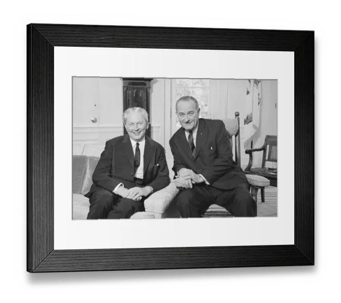 Framed Print : Lyndon B. Johnson Posing with Kurt George Kiesinger Framed Print : Lyndon B. Johnson Posing with Kurt George Kiesinger